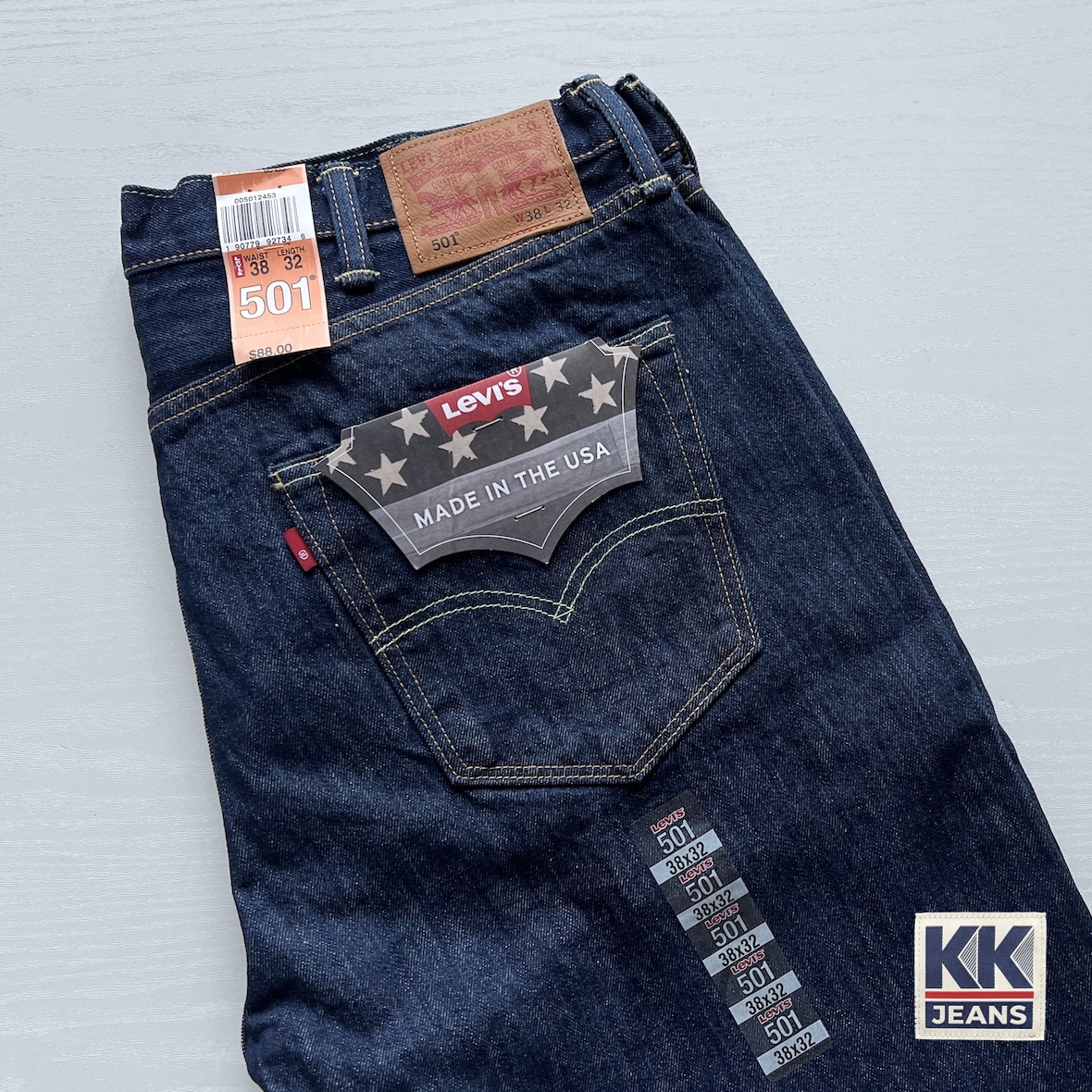 กางเกงยีนส์ Levi's 501 ผ้าฟอก White Oak 🇺🇸Made in USA🇺🇸 ของแท้ 100%