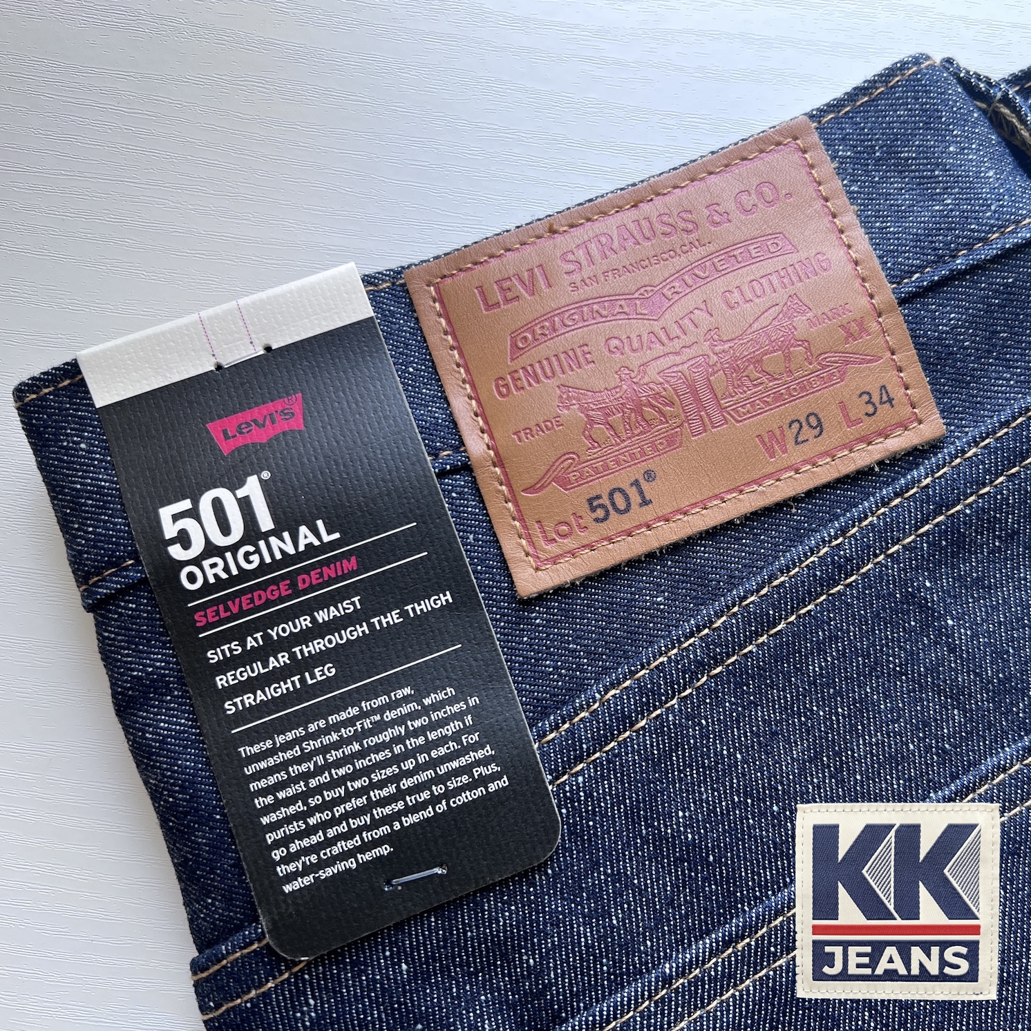 กางเกงยีนส์ Levi's 501 ริมแดง Rigid สีน้ำเงิน ผ้าดิบ STF Made in China ของแท้ 100% 8