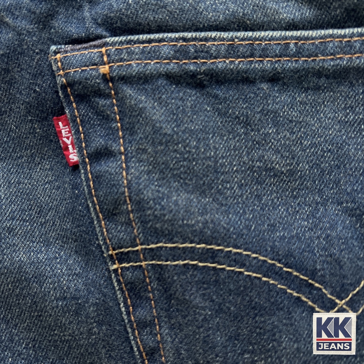 กางเกงยีนส์ LEVI'S Premium 501 บิ๊ก E ริมแดง สีน้ำเงิน ผ้าฟอกเซอ ของแท้ 100% 7