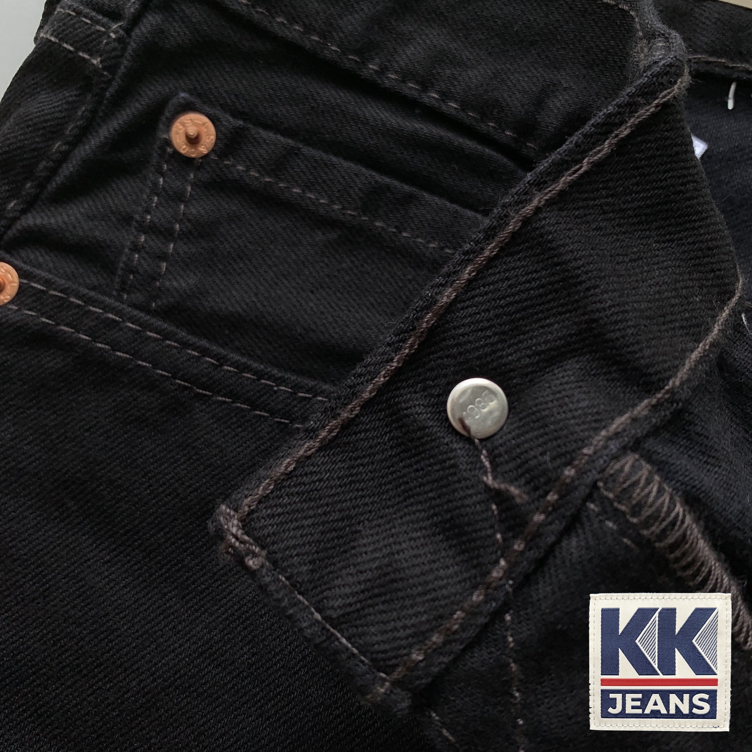 กางเกงยีนส์ Levi's 501 SuperBlack สีดำ Made in Egypt ของแท้ 100% 7