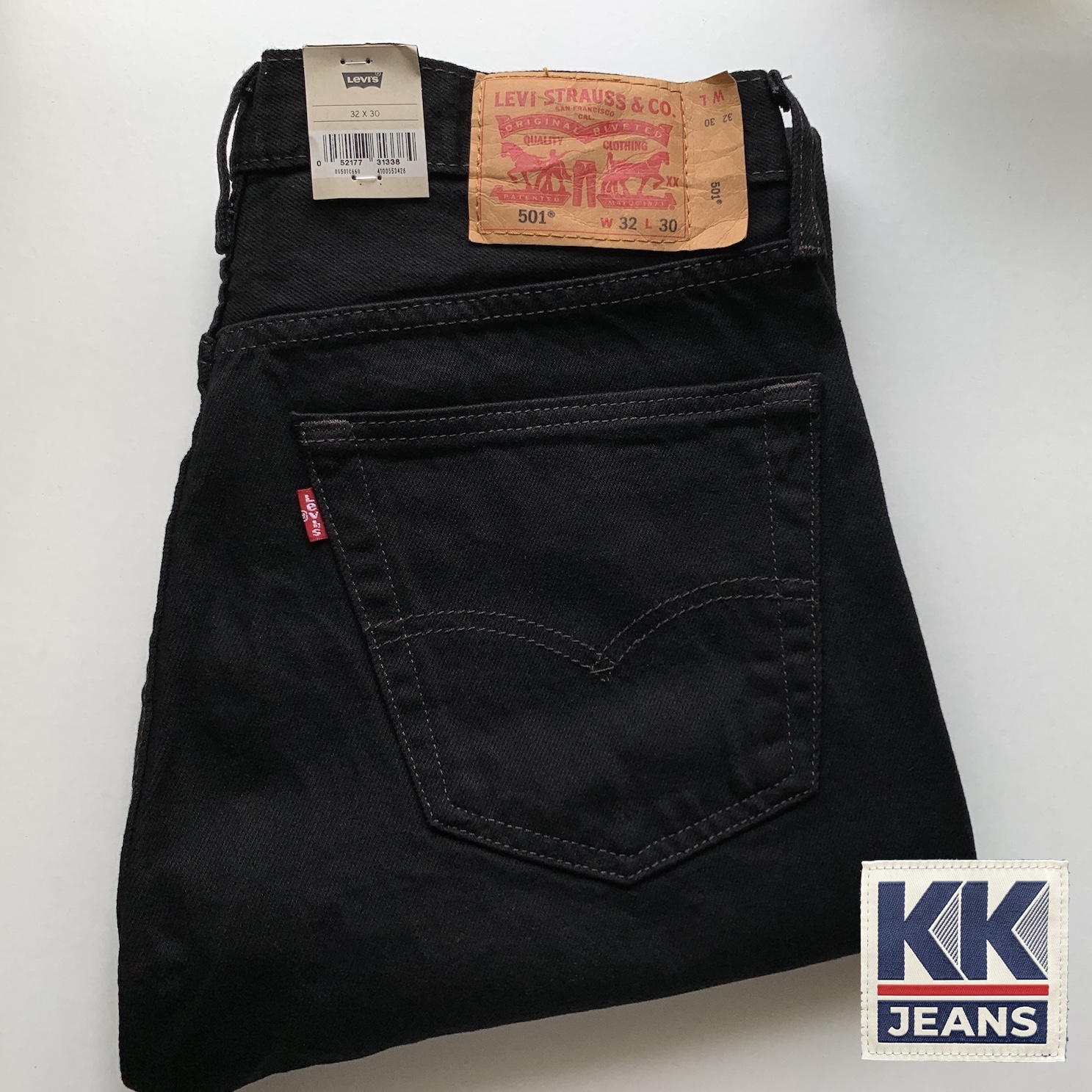 กางเกงยีนส์ Levi's 501 SuperBlack สีดำ Made in Egypt ของแท้ 100% 6