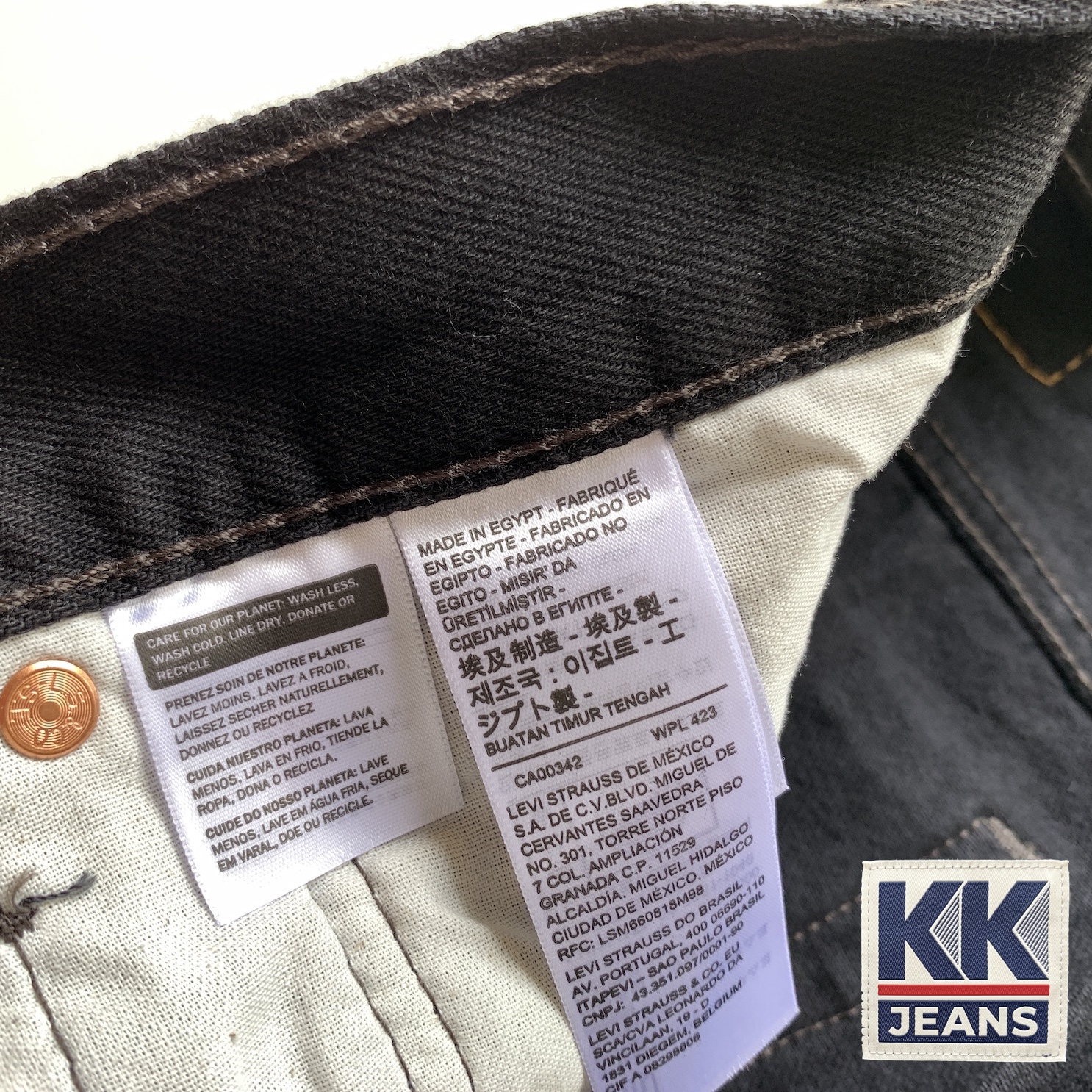 กางเกงยีนส์ Levi's 501 SuperBlack สีดำ Made in Egypt ของแท้ 100% 2