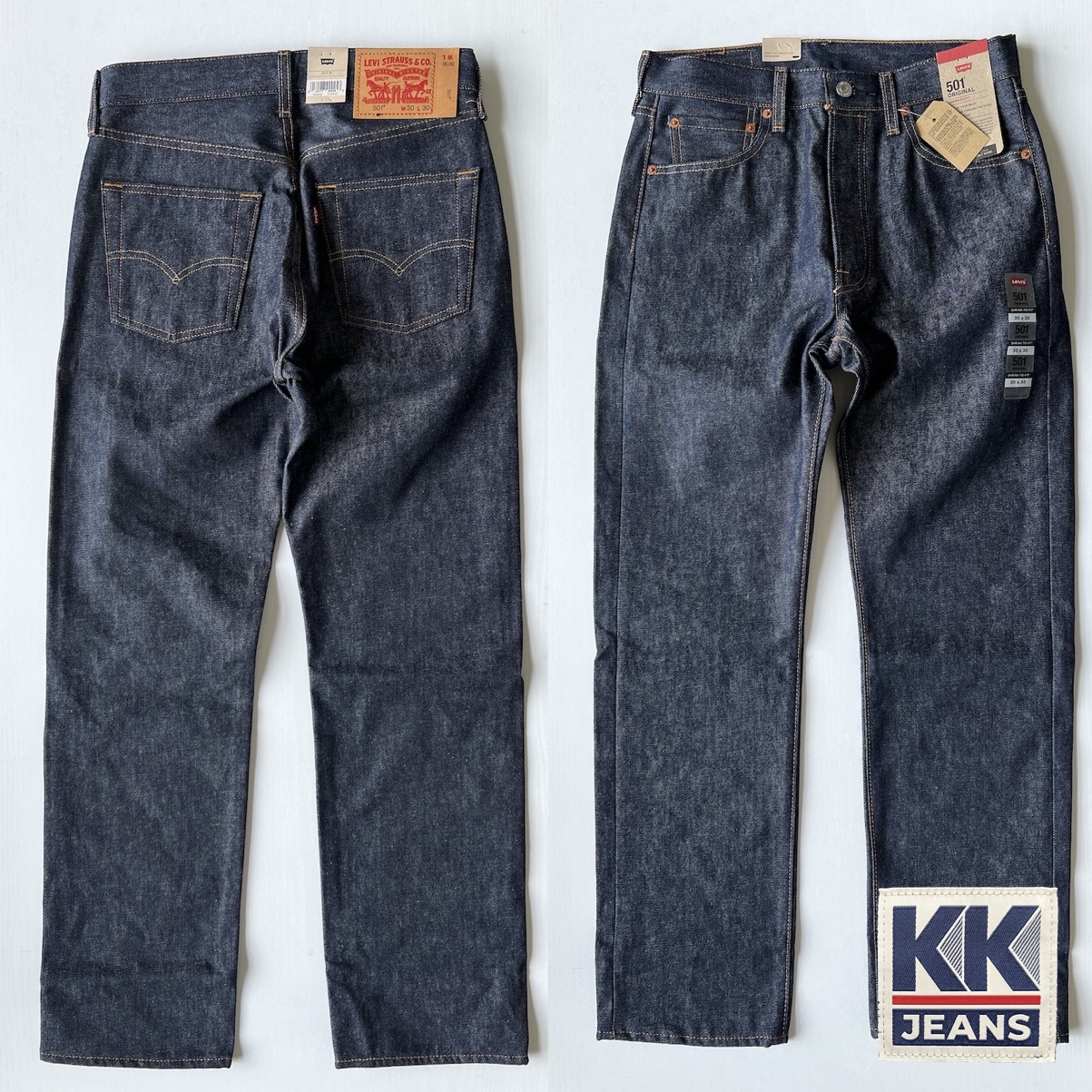 กางเกงยีนส์ Levi's 501 Rigid รหัส 0000 สีน้ำเงิน ผ้าดิบ STF Made in Egypt ของแท้ 100% 9