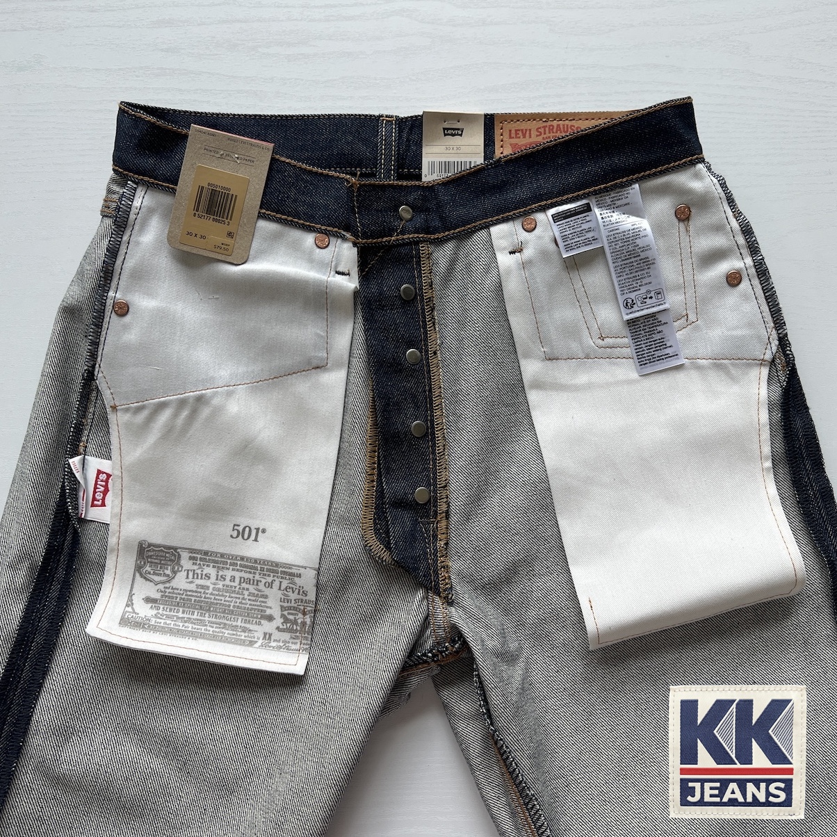 กางเกงยีนส์ Levi's 501 Rigid รหัส 0000 สีน้ำเงิน ผ้าดิบ STF Made in Egypt ของแท้ 100% 2