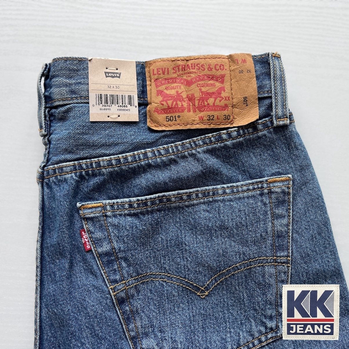 กางเกงยีนส์ Levi's 501 ผ้าฟอกทรายสีบลูยีนส์ รหัส 0193 Made in Egypt ของแท้ 100% 4
