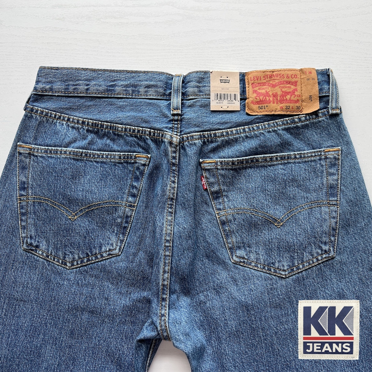 กางเกงยีนส์ Levi's 501 ผ้าฟอกทรายสีบลูยีนส์ รหัส 0193 Made in Egypt ของแท้ 100% 10