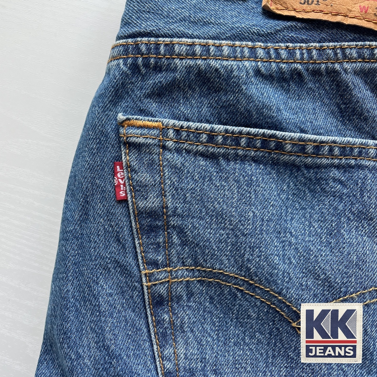 กางเกงยีนส์ Levi's 501 ผ้าฟอกทรายสีบลูยีนส์ รหัส 0193 Made in Egypt ของแท้ 100% 9