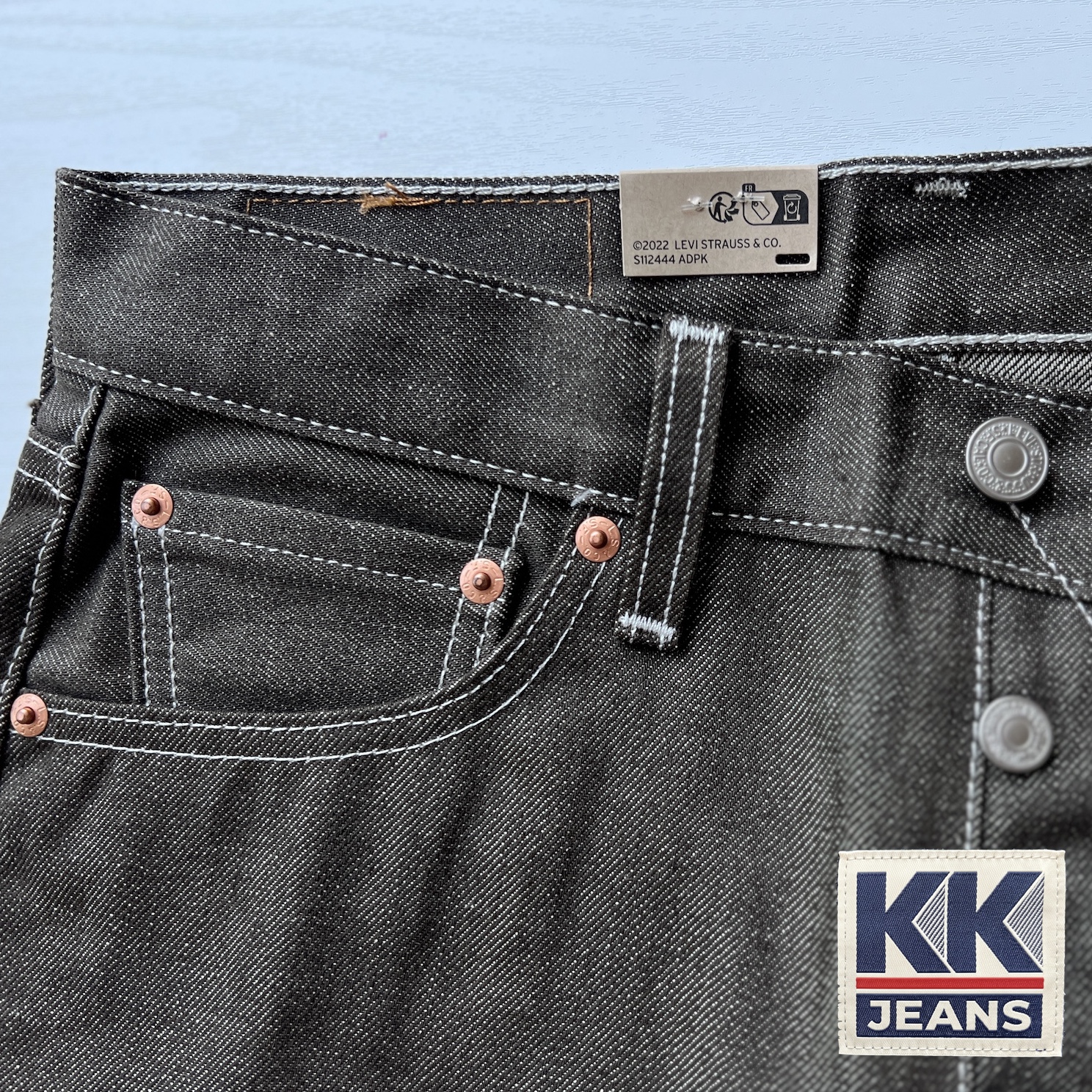 กางเกงยีนส์ Levi's 501 Rigid สีน้ำตาล ผ้าดิบ STF Made in Pakistan ของแท้ 100% 5