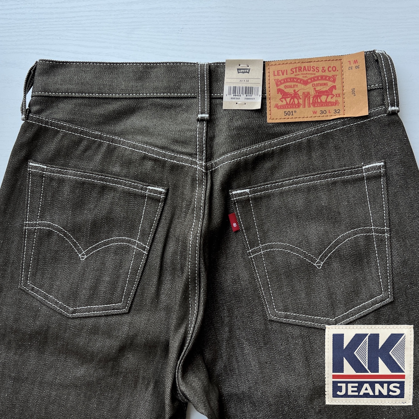 กางเกงยีนส์ Levi's 501 Rigid สีน้ำตาล ผ้าดิบ STF Made in Pakistan ของแท้ 100% 11
