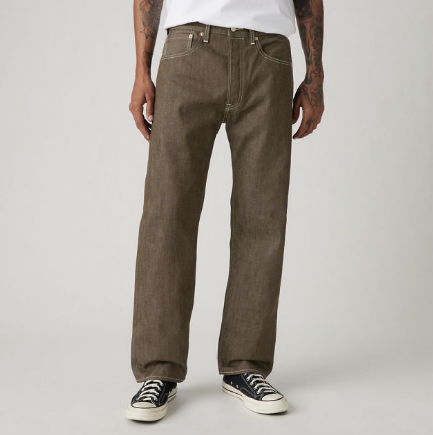 กางเกงยีนส์ Levi's 501 Rigid สีน้ำตาล ผ้าดิบ STF Made in Pakistan ของแท้ 100% 6
