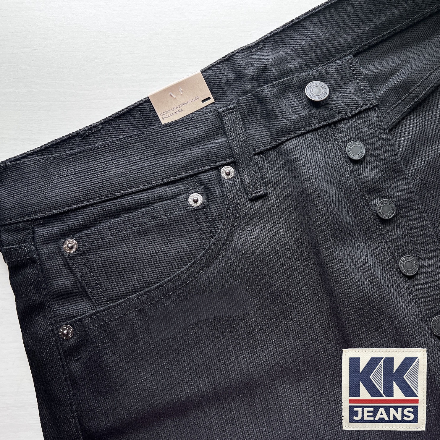 กางเกงยีนส์ Levi’s 501 STF Shrink-to-Fit SuperBlack สีดำ รหัส 1582 🇲🇽 Made in Mexico 🇲🇽 ของแท้ 100% 4