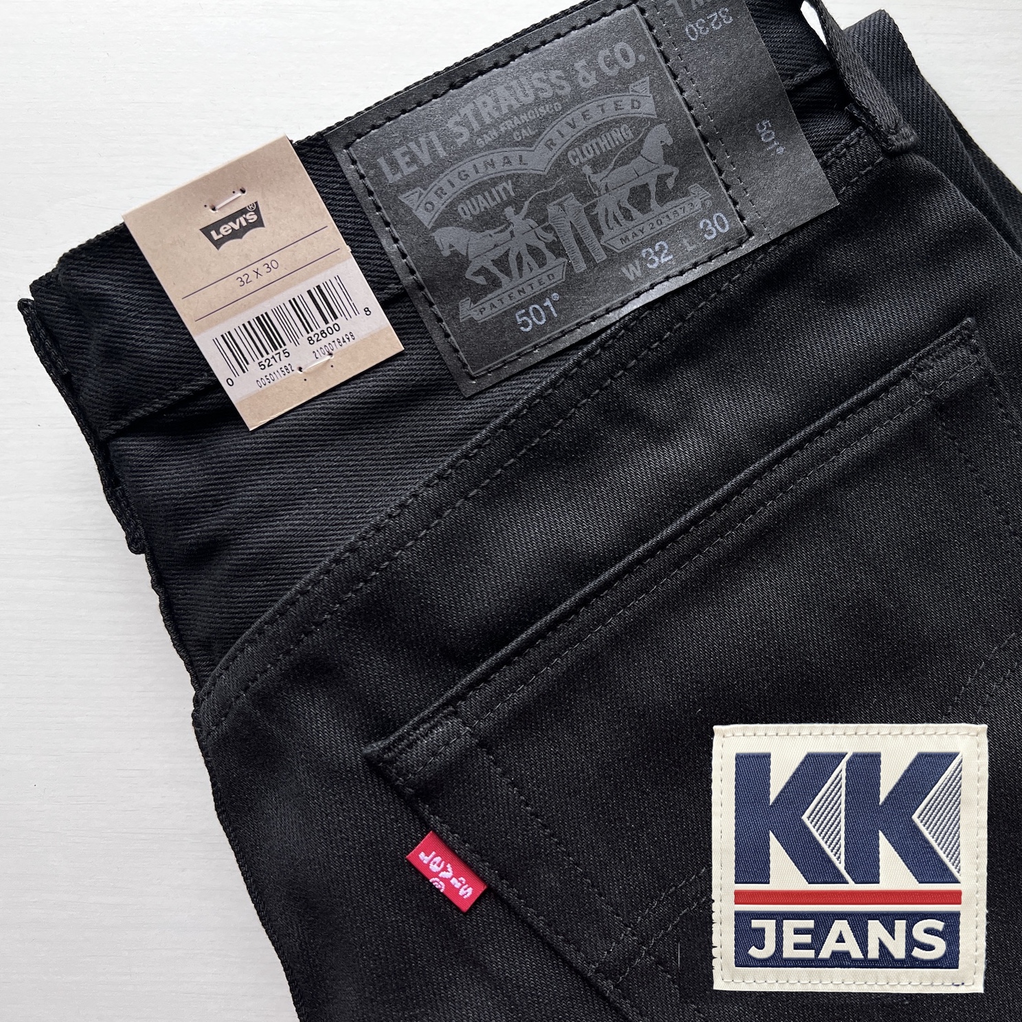 กางเกงยีนส์ Levi’s 501 STF Shrink-to-Fit SuperBlack สีดำ รหัส 1582 🇲🇽 Made in Mexico 🇲🇽 ของแท้ 100%