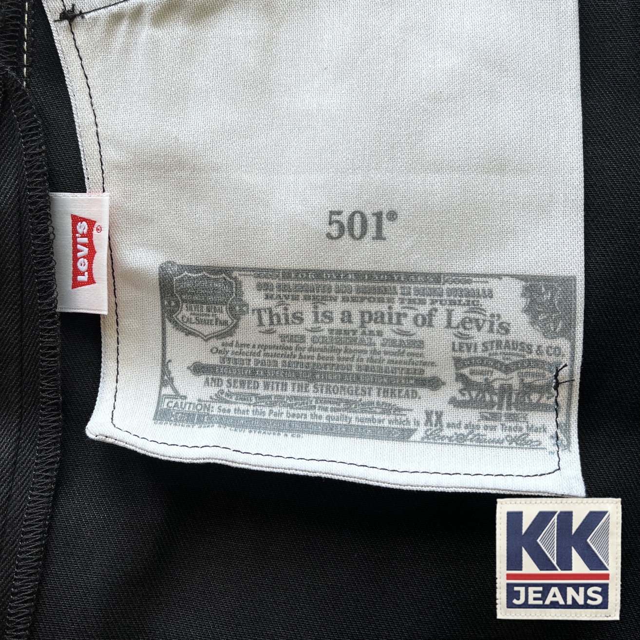 กางเกงยีนส์ Levi’s 501 STF Shrink-to-Fit SuperBlack สีดำ รหัส 1582 🇲🇽 Made in Mexico 🇲🇽 ของแท้ 100% 2