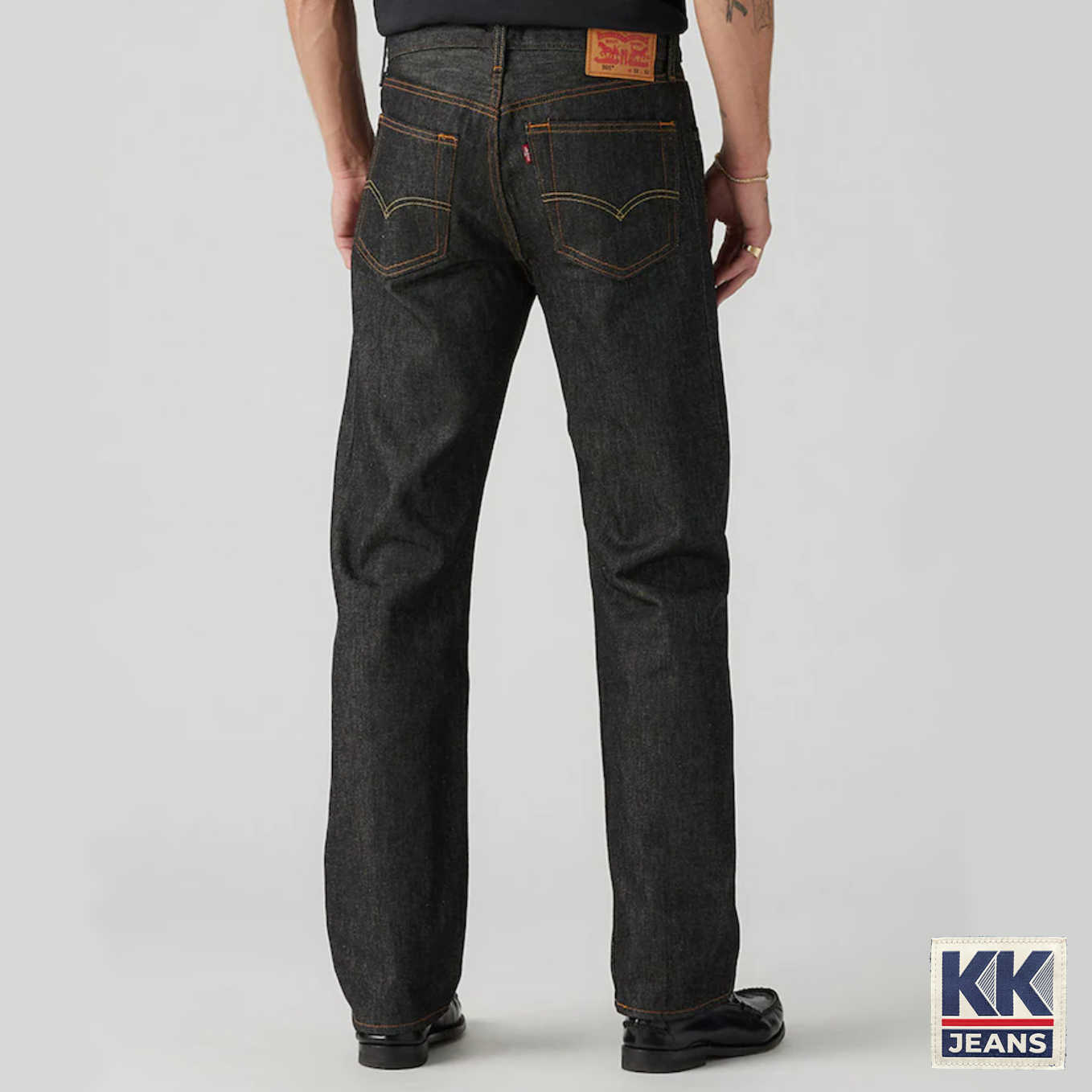 กางเกงยีนส์ Levi's 501 Rigid สีดำ ผ้าดิบ รหัส 0226 STF Made in Mexico ของแท้ 100% 3