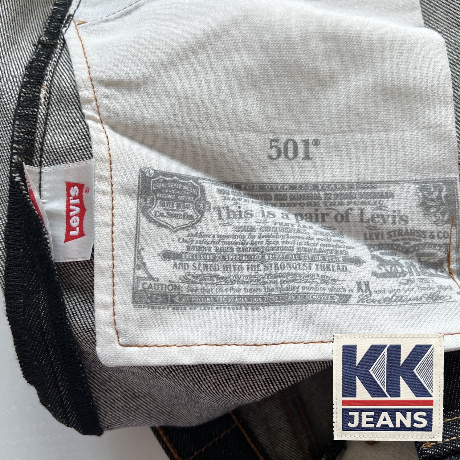 กางเกงยีนส์ Levi's 501 Rigid สีดำ ผ้าดิบ รหัส 0226 STF Made in Mexico ของแท้ 100% 8