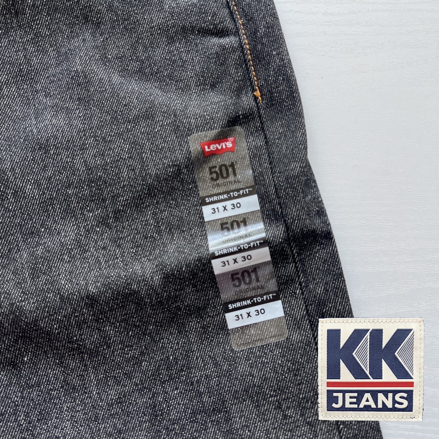 กางเกงยีนส์ Levi's 501 Rigid สีดำ ผ้าดิบ รหัส 0226 STF Made in Mexico ของแท้ 100% 7