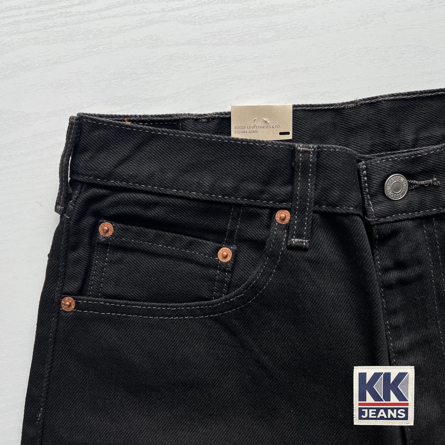 กางเกงยีนส์ Levi's 517 Bootcut SuperBlack สีดำ Made in Mexico/Egypt ของแท้ 100% 8