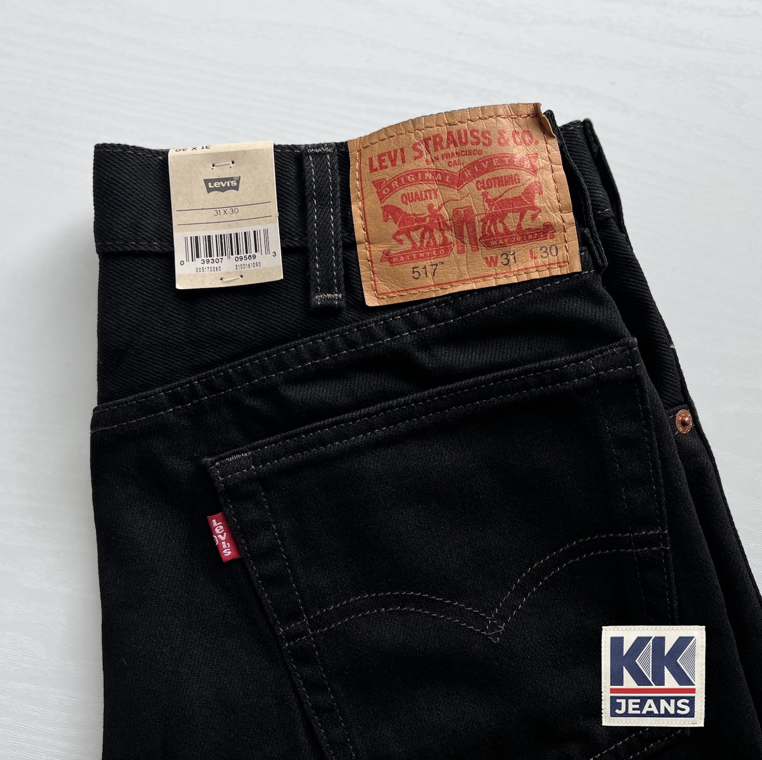 กางเกงยีนส์ Levi's 517 Bootcut SuperBlack สีดำ Made in Mexico/Egypt ของแท้ 100% 6