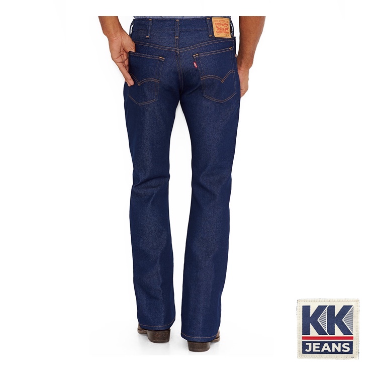 กางเกงยีนส์ Levi's 517 Bootcut ขาม้าสีน้ำเงิน สี Indigo Blue Made in Mexico ของแท้ 100% 10