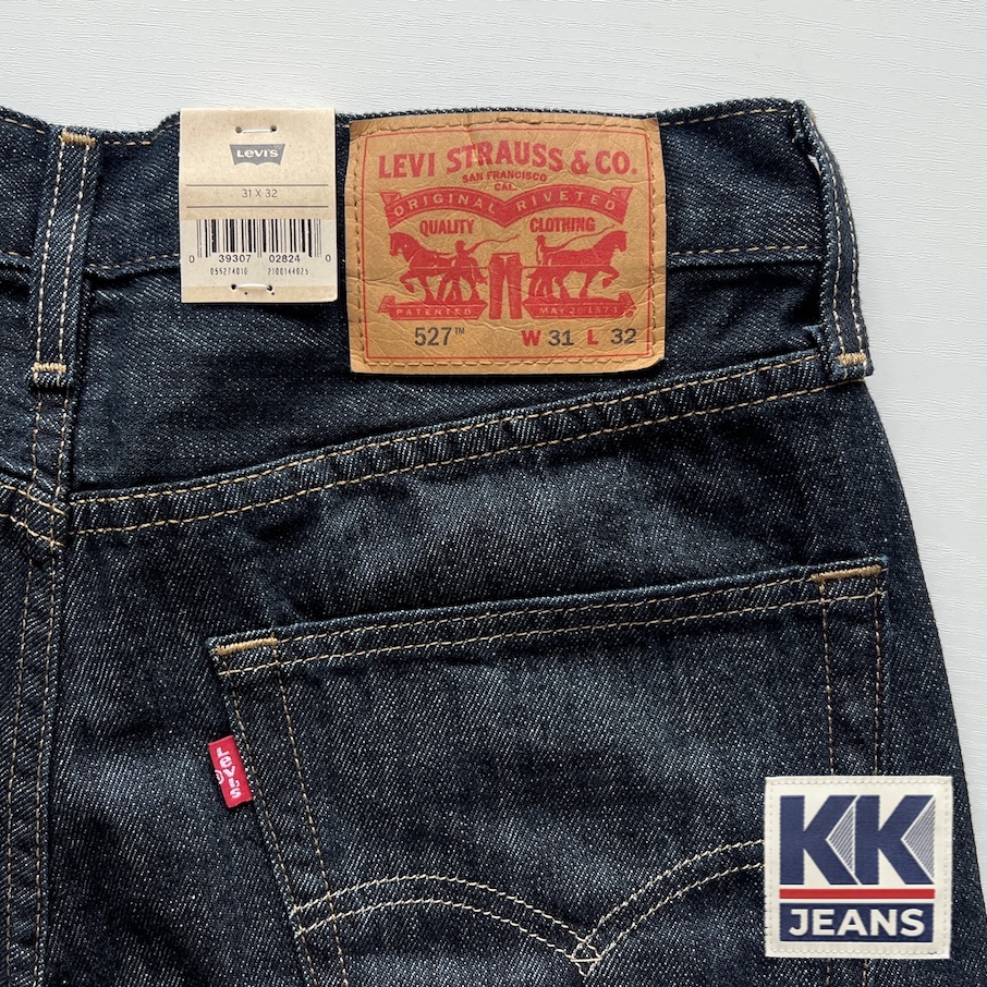 กางเกงยีนส์ Levi's 527 Boot Cut ขาม้าสีน้ำเงินเข้ม ผ้าฟอก ของแท้ 100% 2
